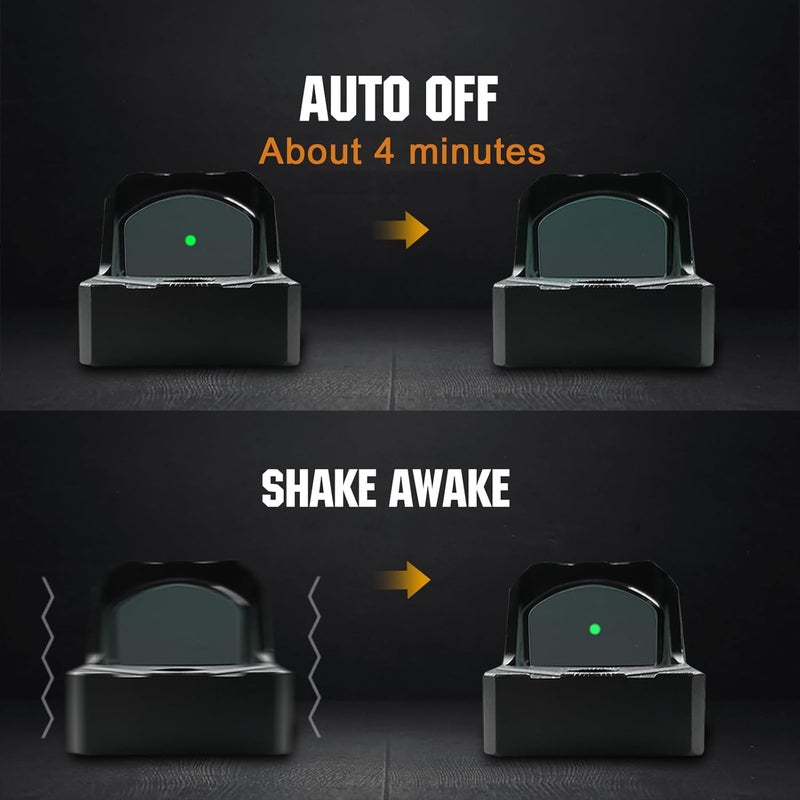 ohhunt 2 MOA Red Dot Sight | Green Dot Sight Micro Reflex Sight Shake Awake Optic Compatible with Picatinny Mount or RMR Footprint - Image 4